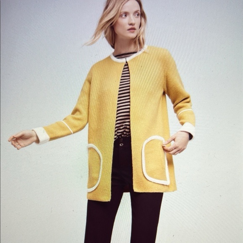 Anthropologie La Fee Verte Sandy Piped Wool S Twee Style mod retro fashion